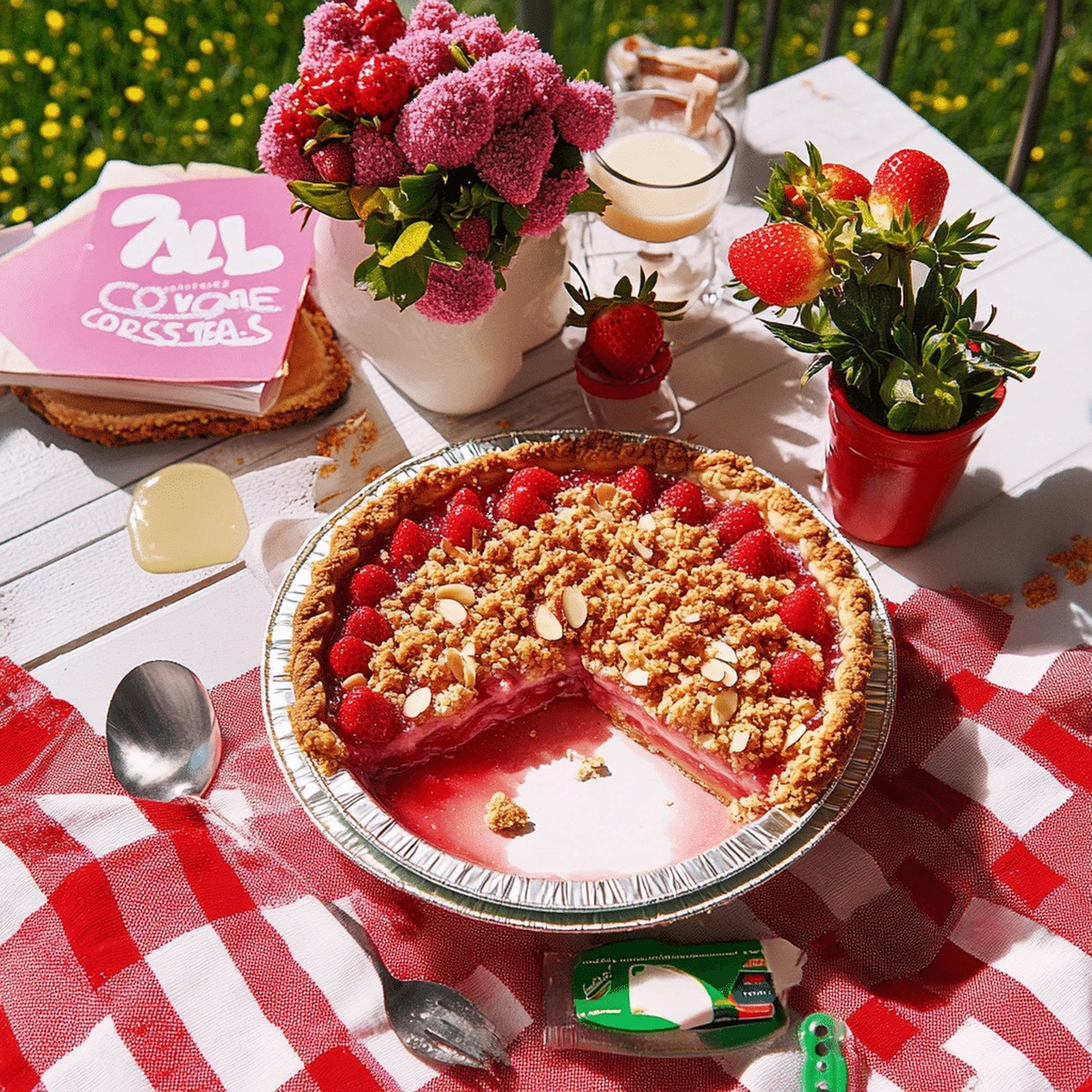 Rustic Strawberry-Almond Crumble Pie Recipe