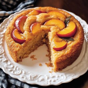 Moist Vegan Peach Coffee Cake Recipe