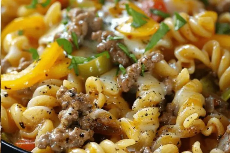Hearty Philly Cheesesteak Pasta Recipe