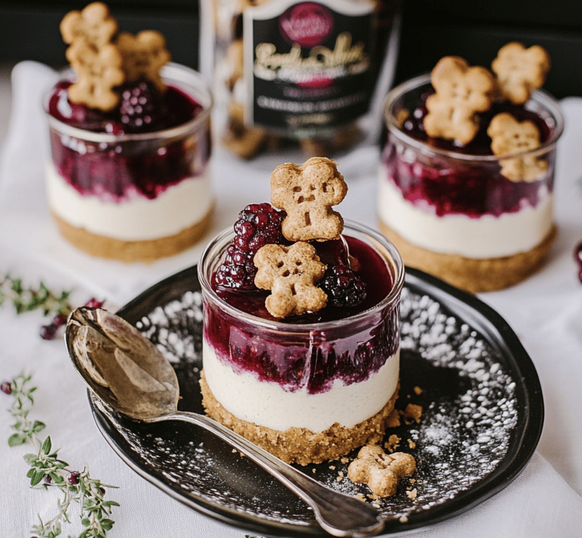 Festive White Chocolate Cheesecakes With Mulled Wine Fruit Recipe