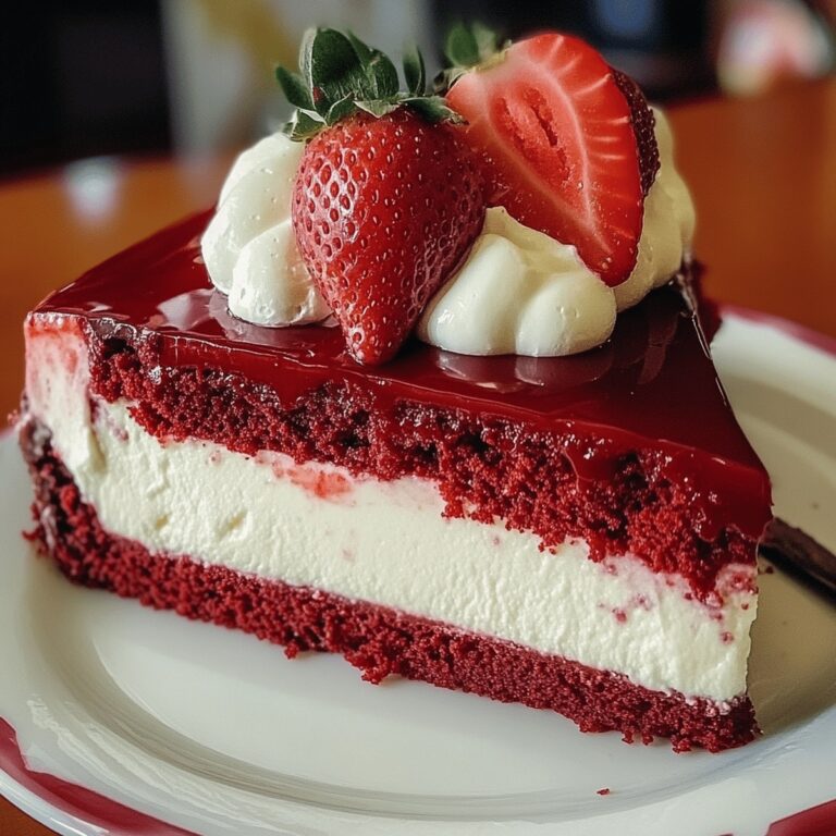 Stunning Red Velvet Strawberry Cheesecake Recipe