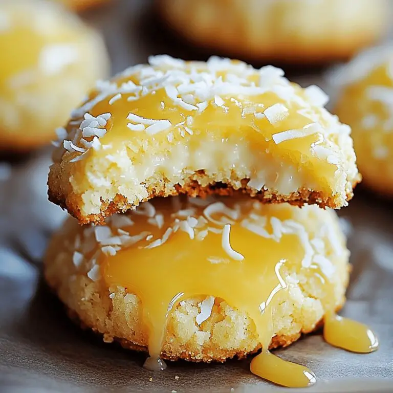 Tangy Lemon Coconut Cheesecake Cookies Recipe
