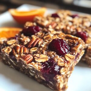 Cranberry, Orange & Pecan Oatmeal Bars Recipe