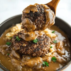 Sizzling Hamburger Steak And Gravy Recipe