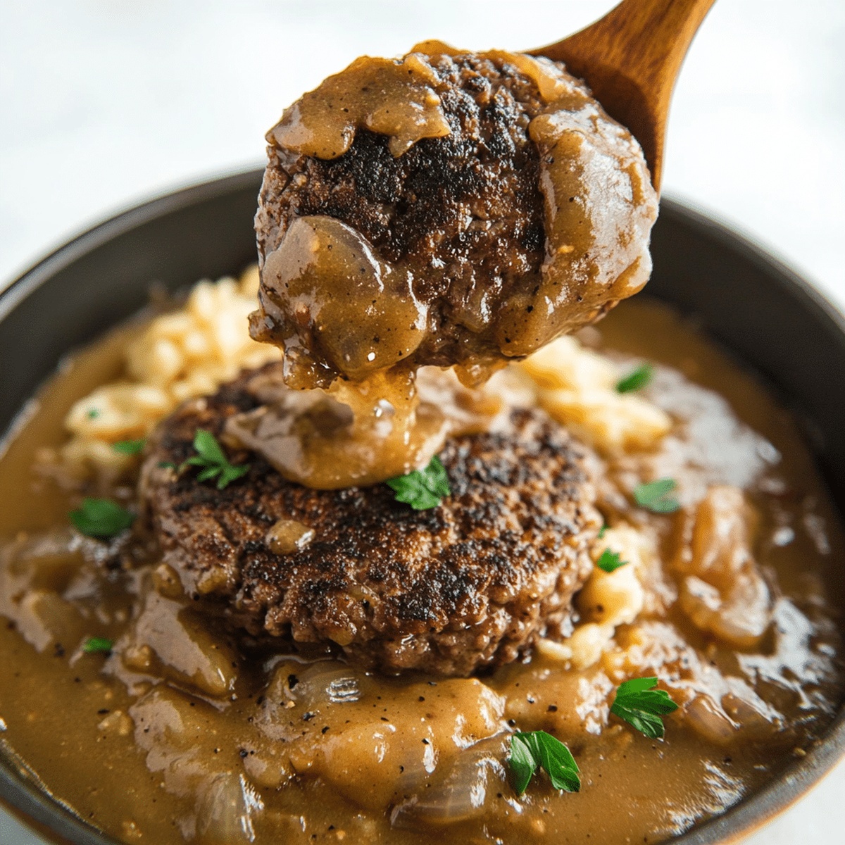 Sizzling Hamburger Steak And Gravy Recipe