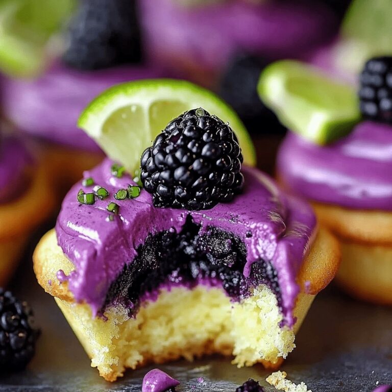 Vibrant Blackberry Lime Cheesecake Cupcakes Recipe