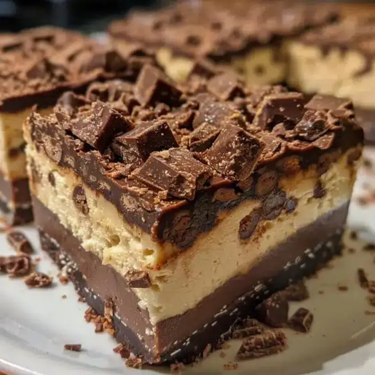 Dreamy No-Bake Buckeye Cheesecake Bars Recipe