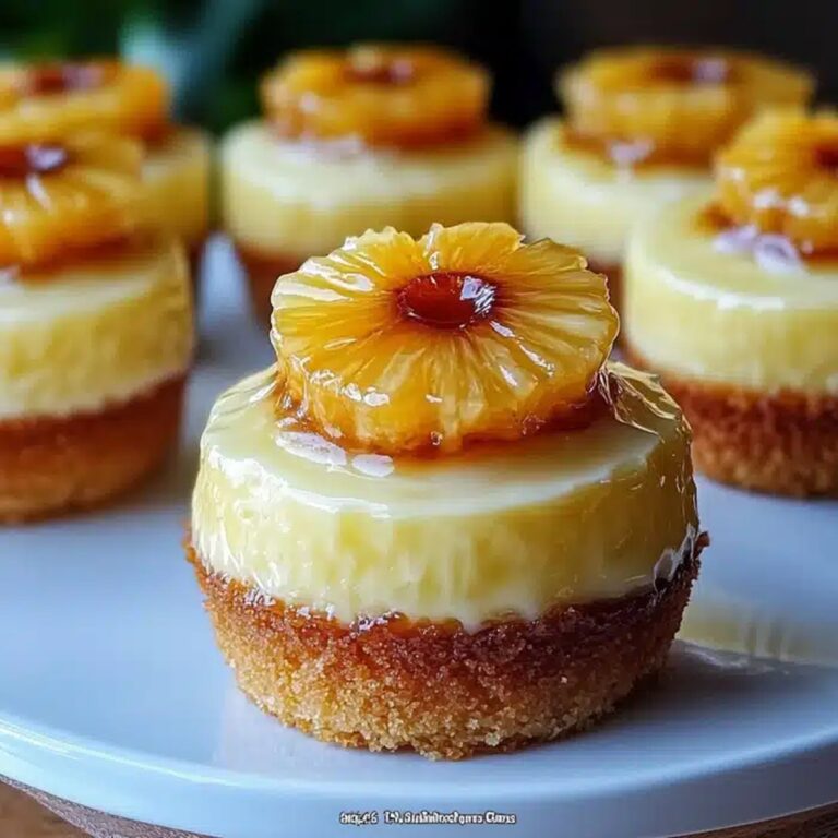 Tropical Mini Pineapple Upside-Down Cheesecakes Recipe