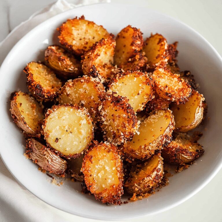 Golden Garlic Parmesan Crusted Potatoes Recipe