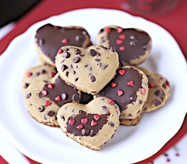Dreamy Chocolate Chip Cookie Dough Hearts Recipe