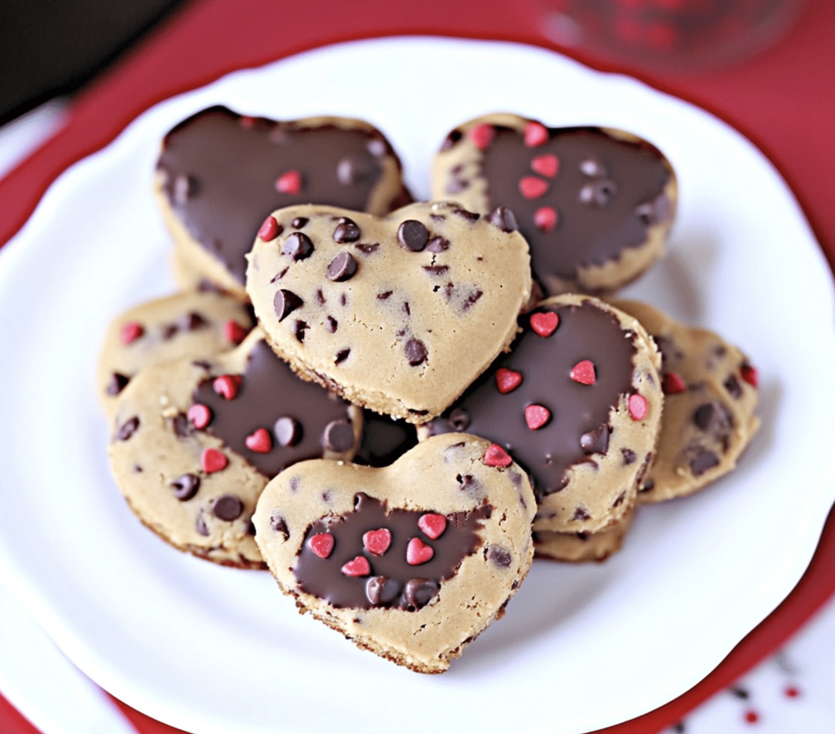 Dreamy Chocolate Chip Cookie Dough Hearts Recipe