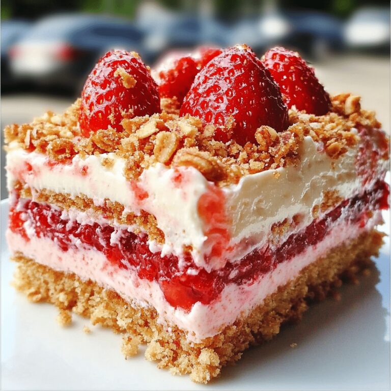 Strawberry Crunch Cheesecake Cake Recipe