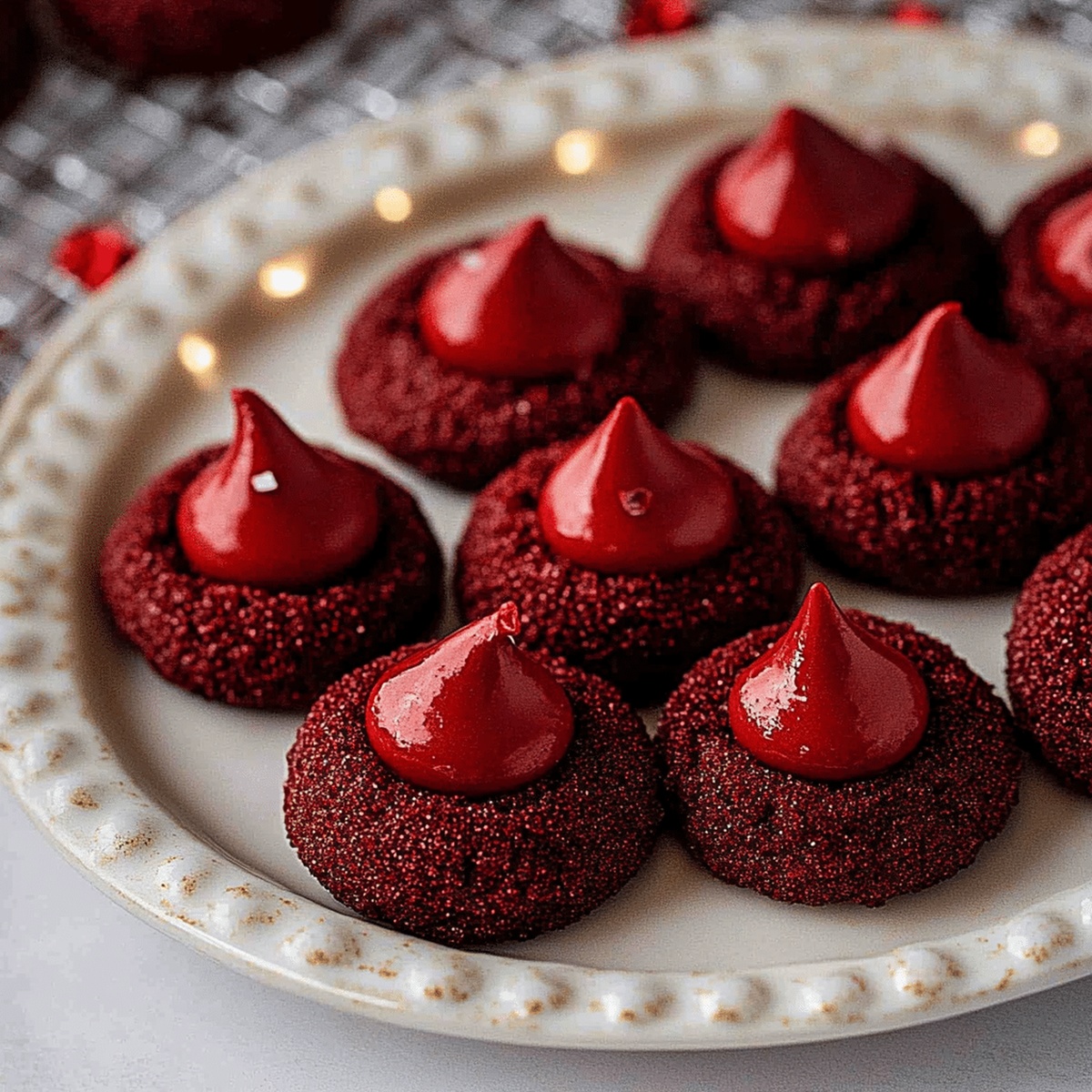 Easy Hersheys Red Velvet Blossoms Cookies Recipe