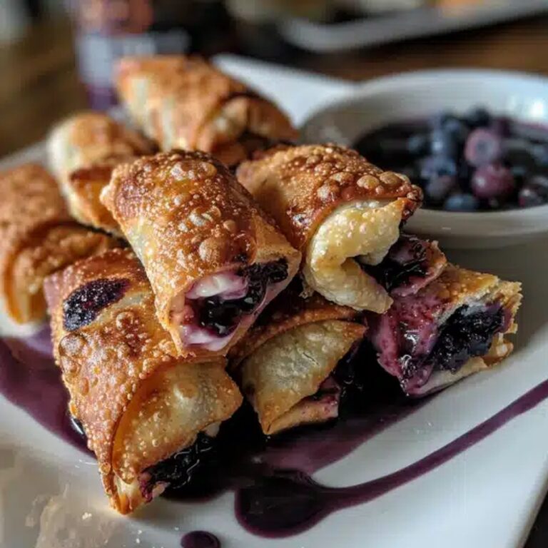 Crispy Blueberry Cream Cheese Egg Rolls Recipe