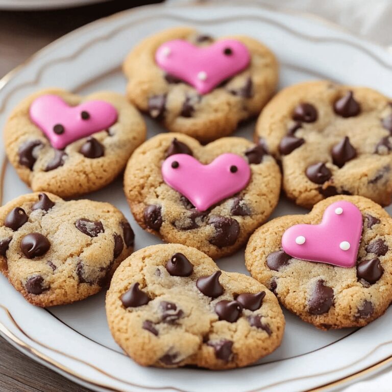 Romantic Heart-Shaped Chocolate Chip Cookies Recipe