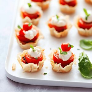 Crispy Caprese Phyllo Cups Recipe