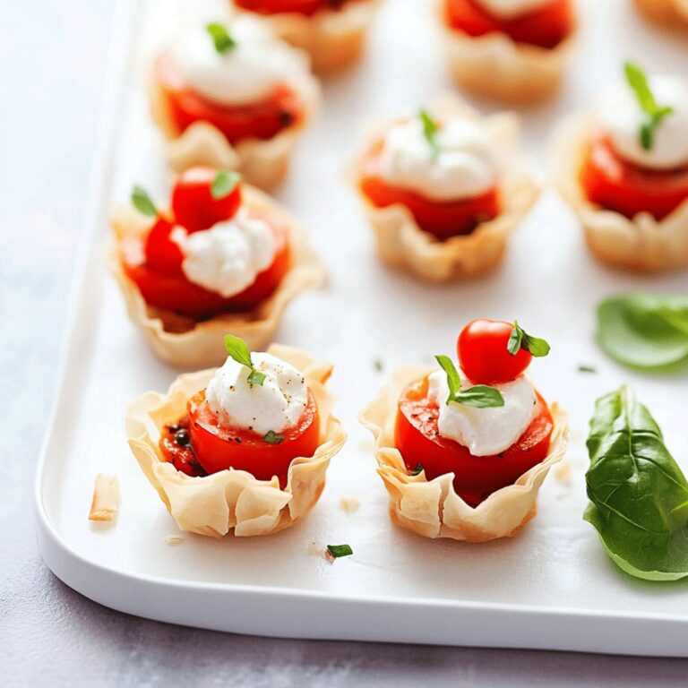 Crispy Caprese Phyllo Cups Recipe