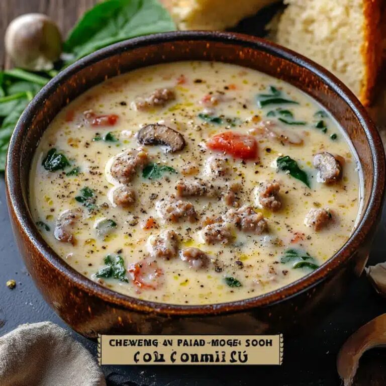 Creamy Parmesan Italian Sausage Soup Recipe