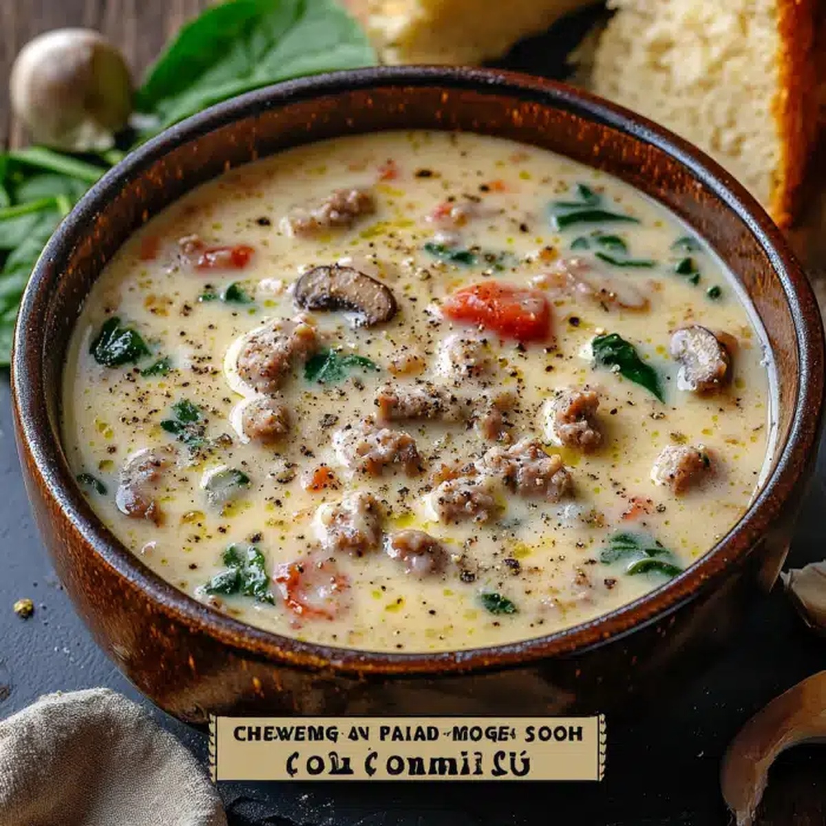Creamy Parmesan Italian Sausage Soup Recipe