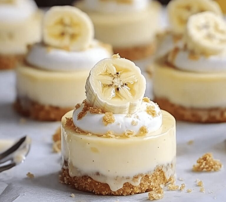 Creamy Mini Banana Pudding Cheesecakes Recipe