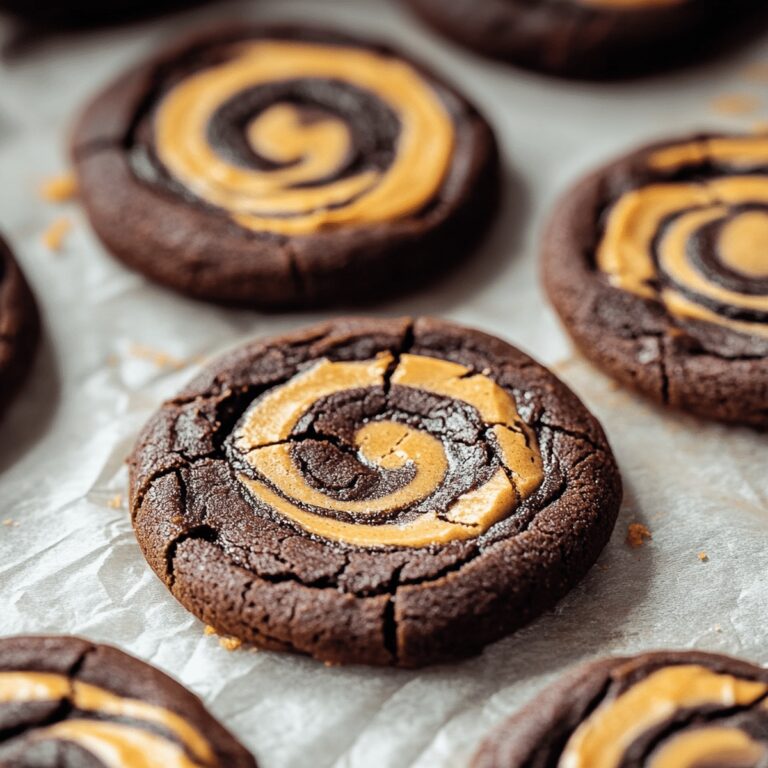Gooey Chocolate Peanut Butter Swirl Cookies Recipe