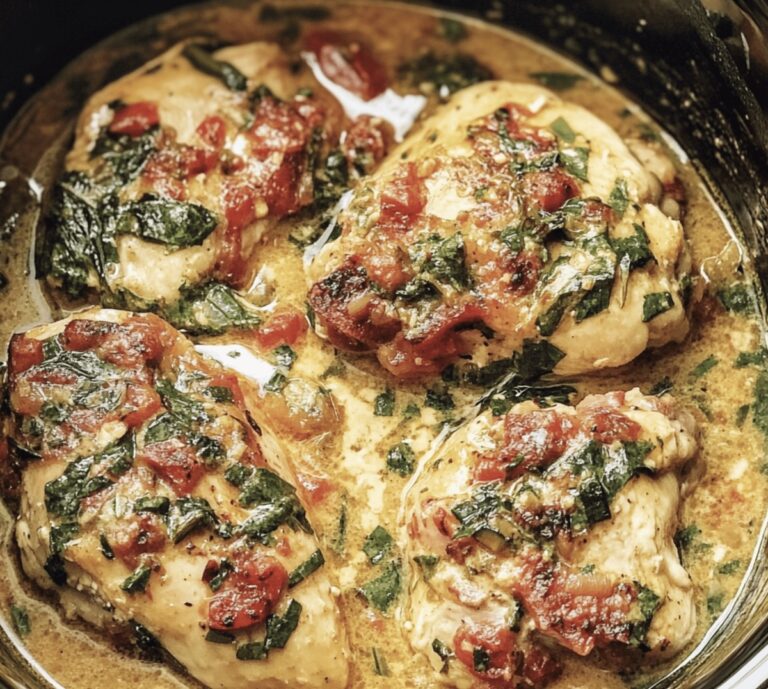 Dreamy Crockpot Tuscan Garlic Chicken Recipe