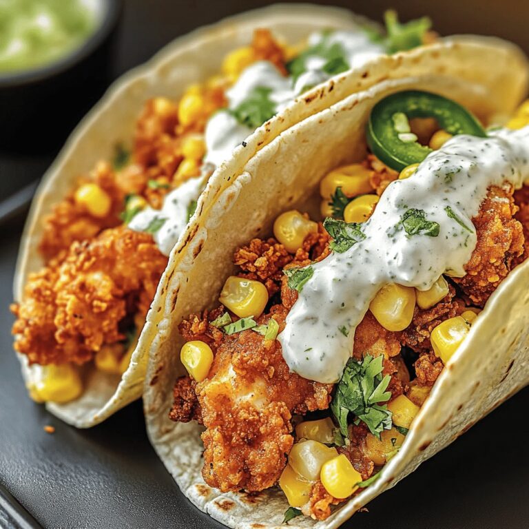 Crispy Fried Chicken Street Corn Taco With Jalapeno Recipe