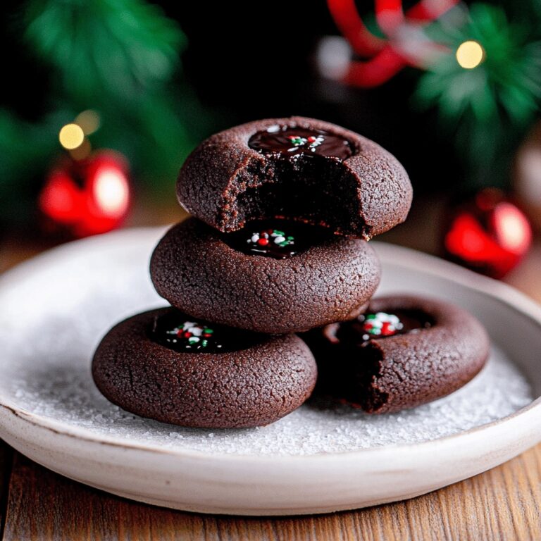 Chocolate Thumbprint Cookies Recipe