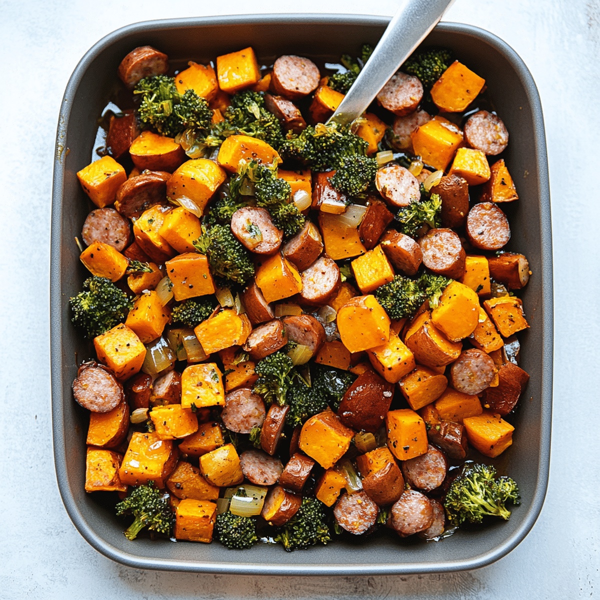 Sausage And Sweet Potatoes With Honey Garlic Sauce Recipe