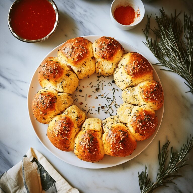 Pull Apart Garlic Bread Wreath Recipe