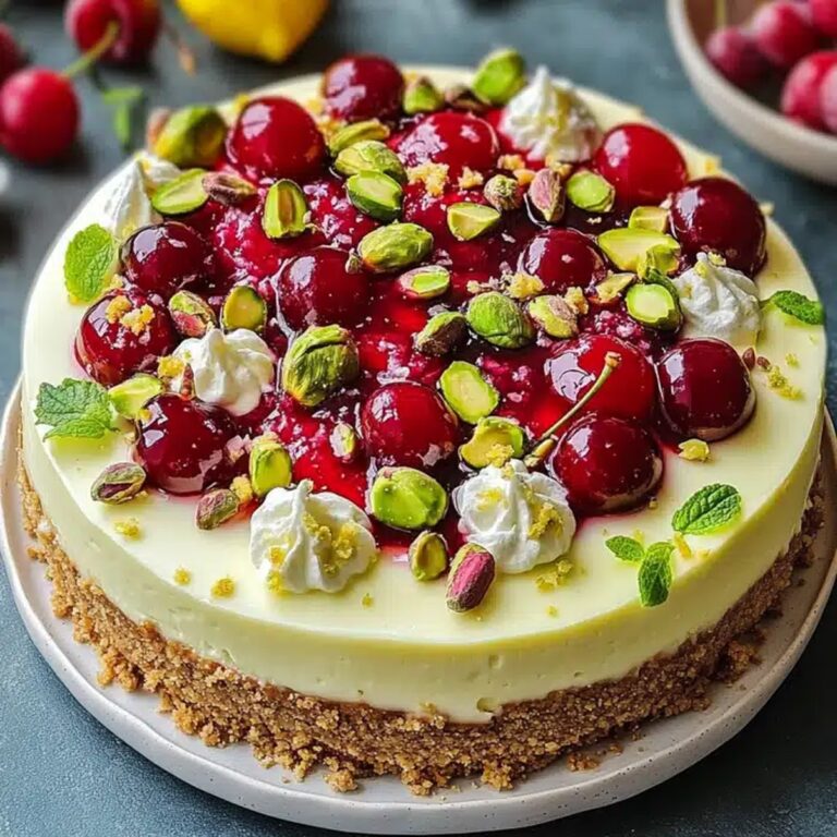 Luscious Lemon-Lime Cherry Pistachio Cheesecake Recipe