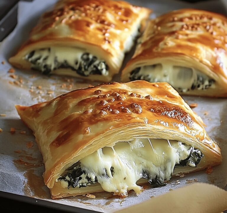 Flaky Cheese And Spinach Stuffed Pastry Recipe
