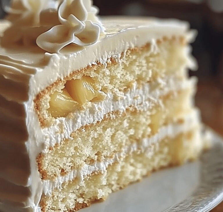 Heavenly White Chocolate Cake With Pineapple Filling Recipe