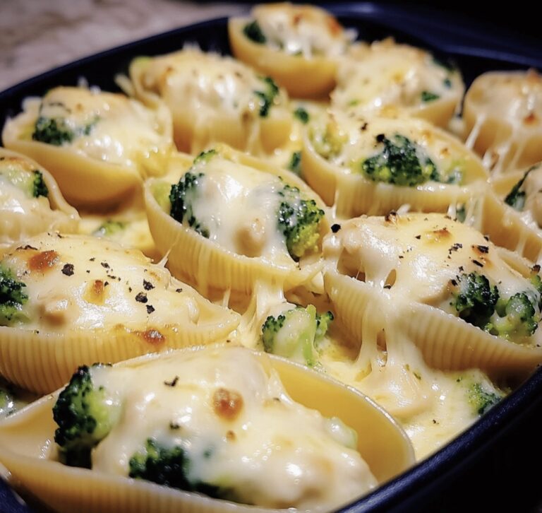 Chicken Broccoli Alfredo Stuffed Shells Recipe