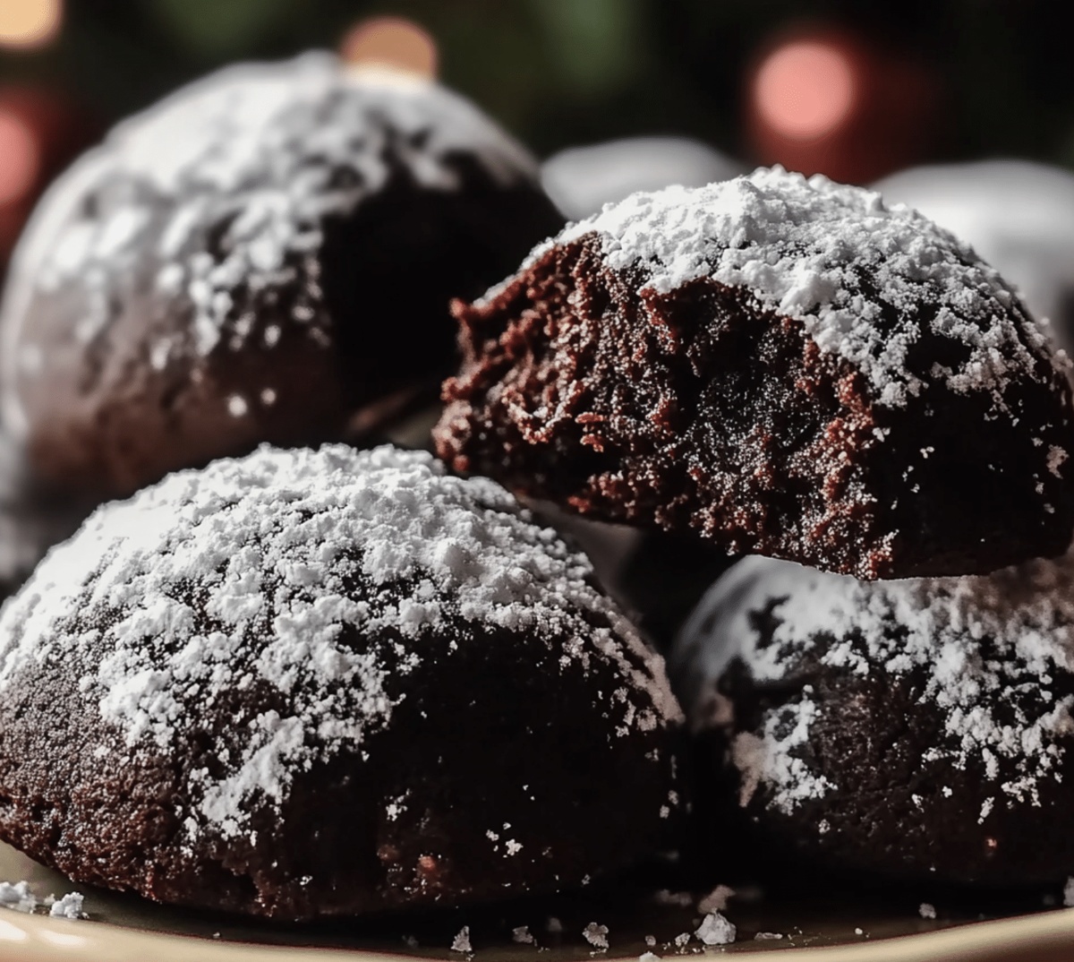 Festive Chocolate Snowball Cookies Recipe