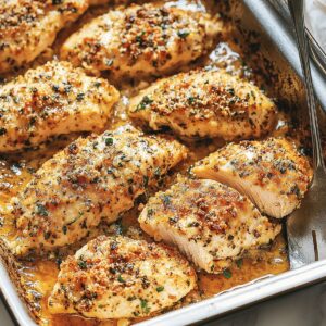 Crispy Garlic Parmesan Chicken Bake Recipe