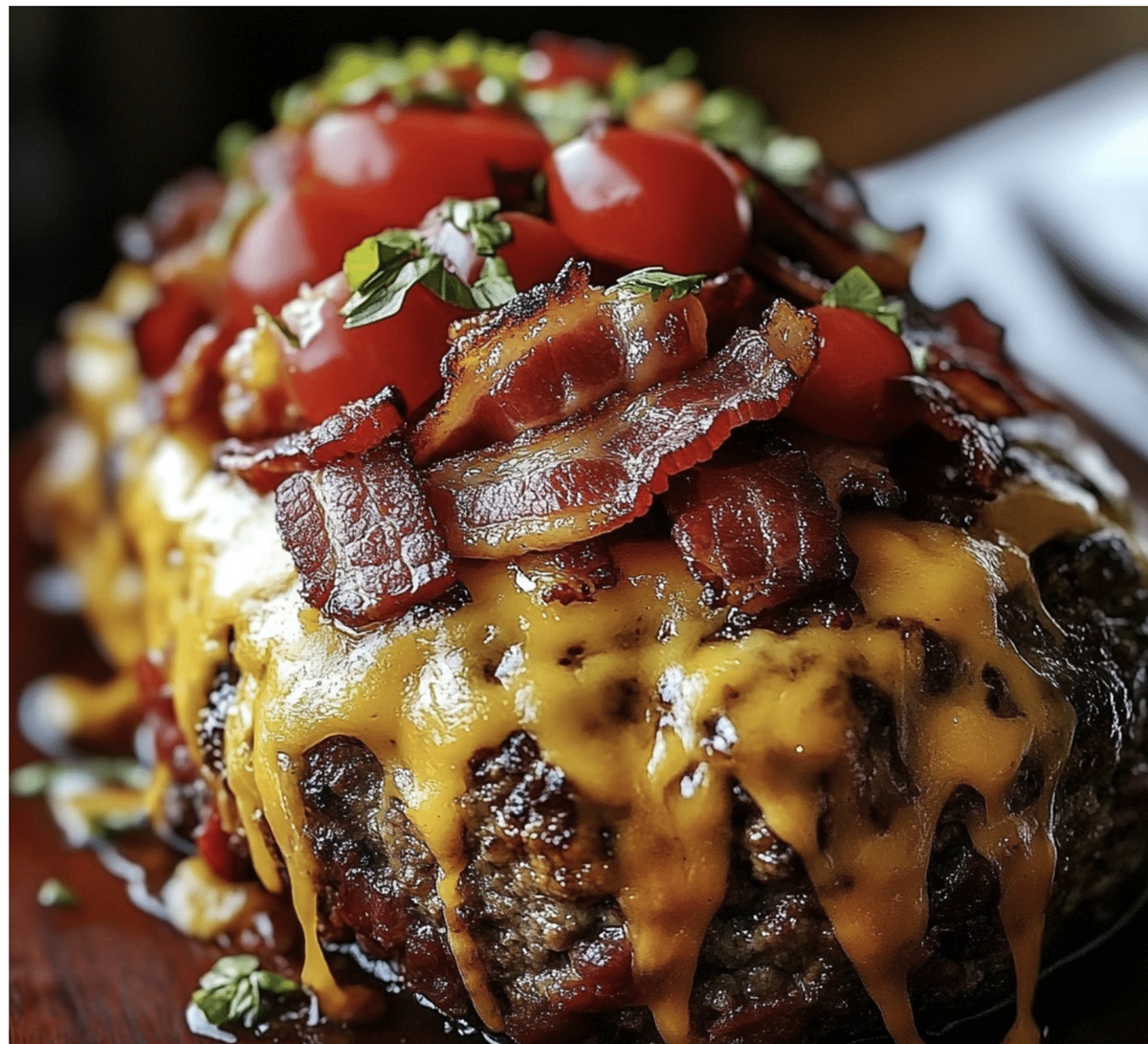 Hearty Bacon Cheeseburger Meatloaf Recipe