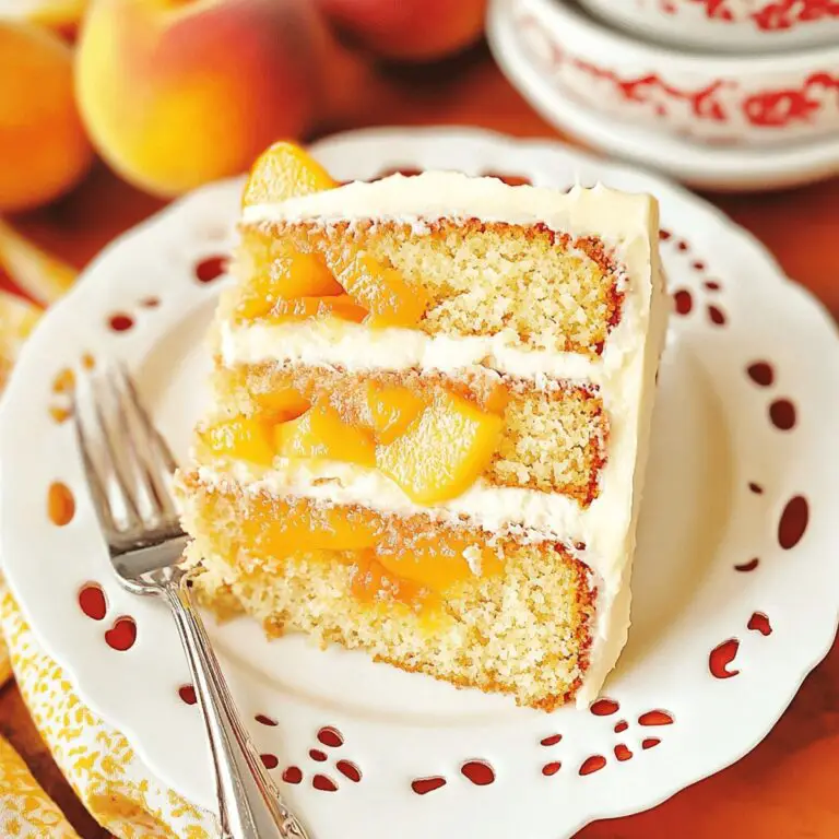 Gourmet Brown Sugar Layer Cake With Peach Filling Recipe