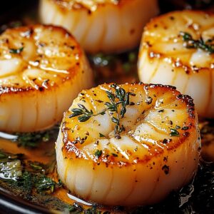 Silky Garlic Butter Baked Scallops Recipe