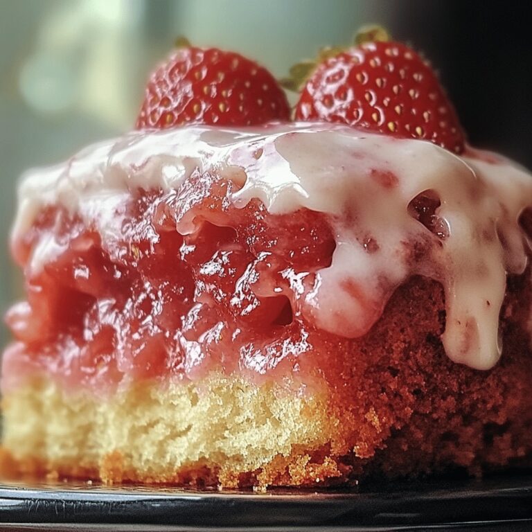 Strawberry Honeybun Cake With Strawberry Cream Icing Recipe