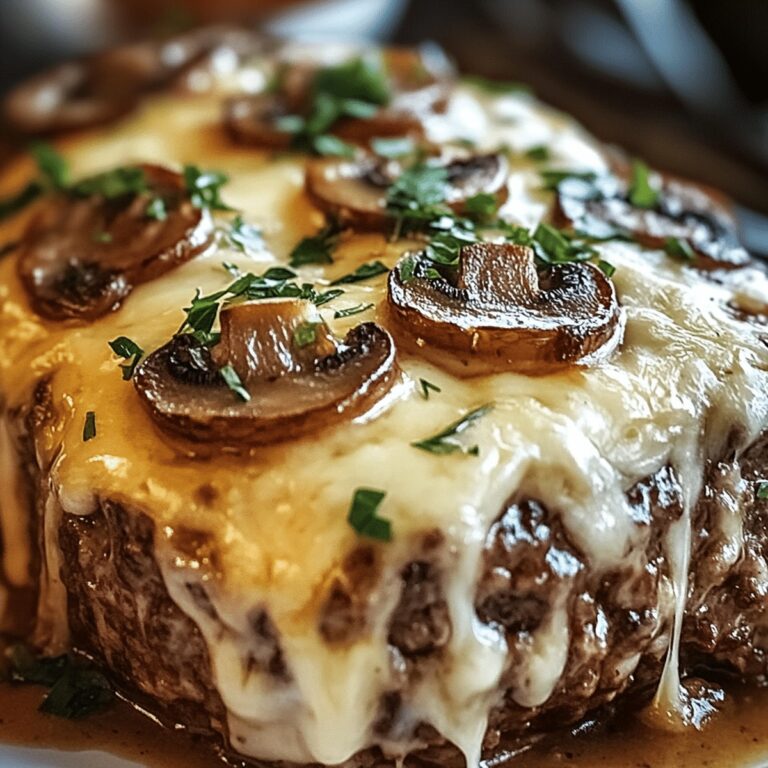 Rich Mushroom Swiss Cheese Meatloaf Recipe