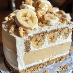Banana Pudding Cookie Butter Cheesecake Cake Recipe