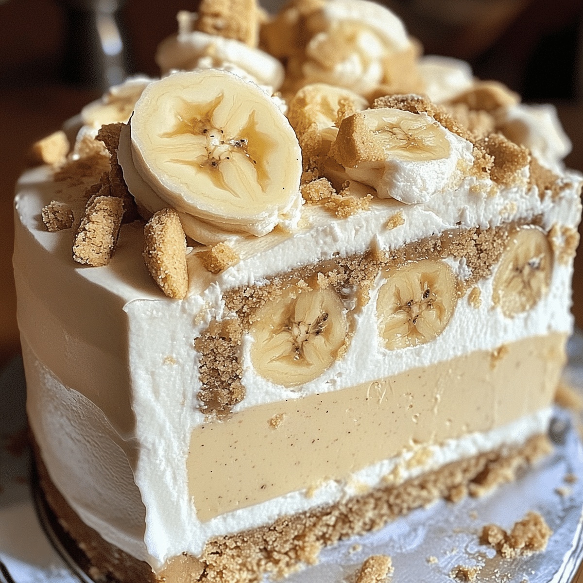 Banana Pudding Cookie Butter Cheesecake Cake Recipe
