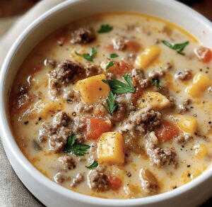 Hearty Cheeseburger Soup Recipe