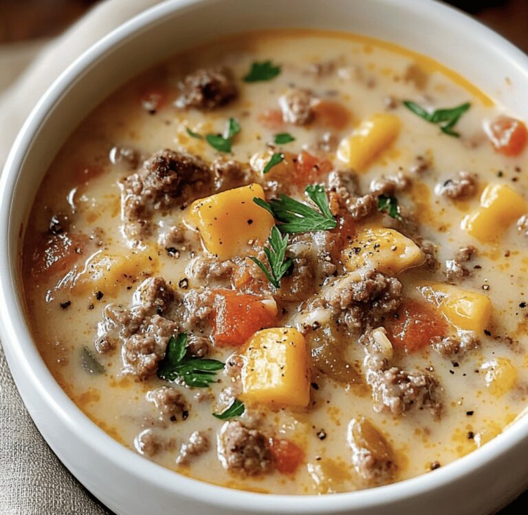 Hearty Cheeseburger Soup Recipe
