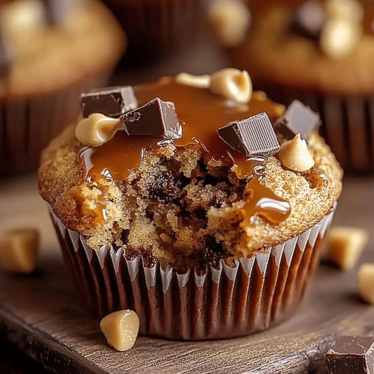 Salted Caramel Chocolate Chunk Muffins Recipe