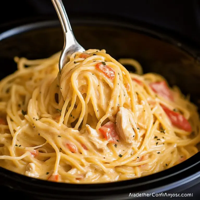 Cheesy Crockpot Chicken Spaghetti Recipe