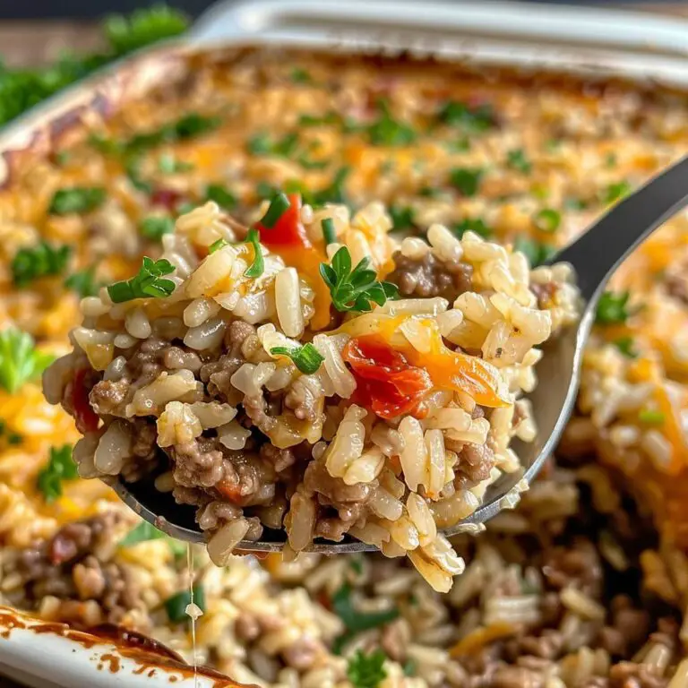 Easy Hamburger Rice Casserole Recipe