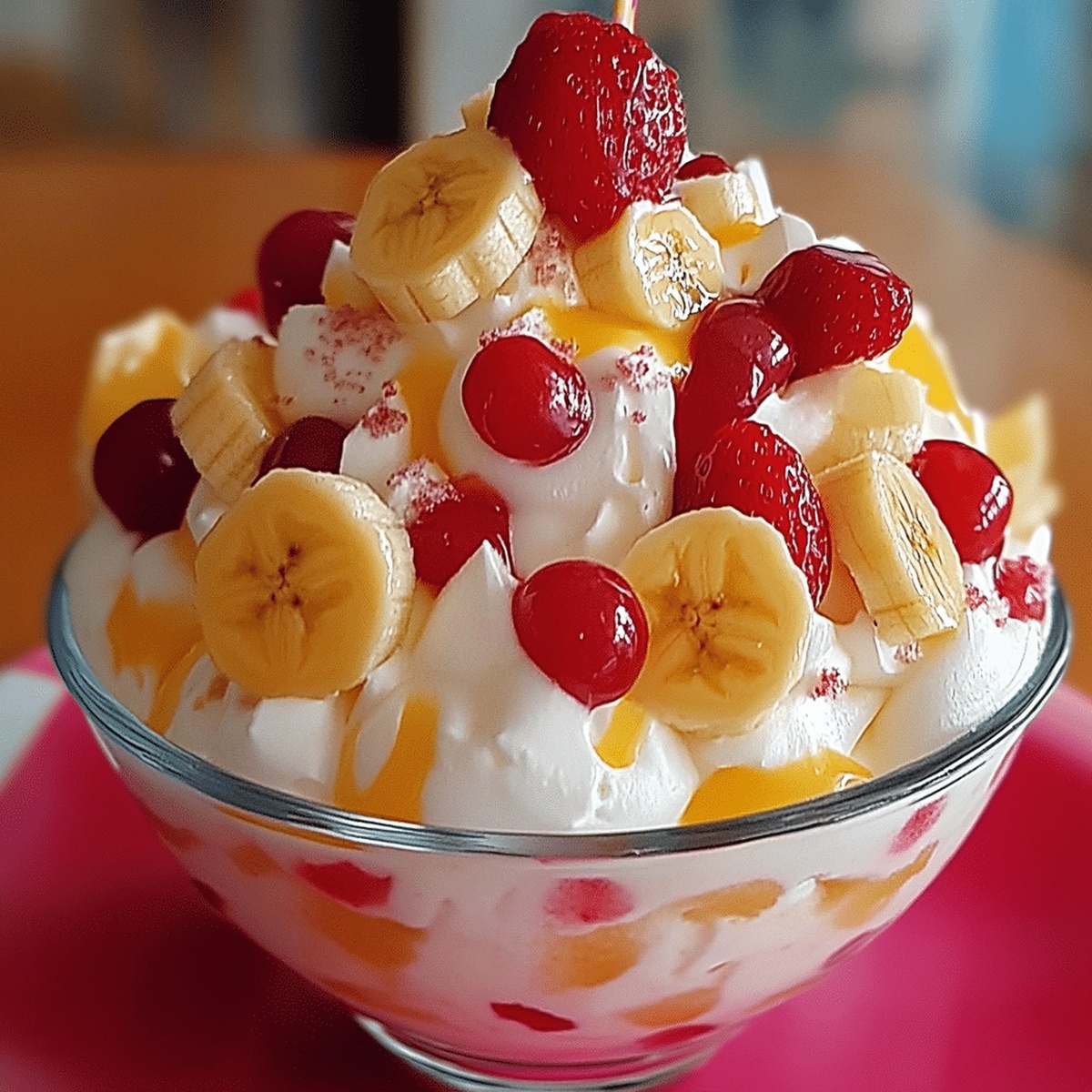 Banana Split Fluff Recipe