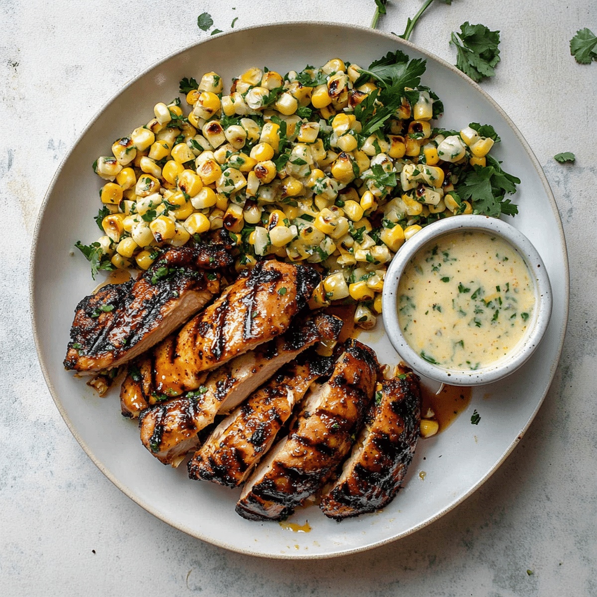 Grilled Hot Honey Chicken With Sweet Corn Salad Recipe